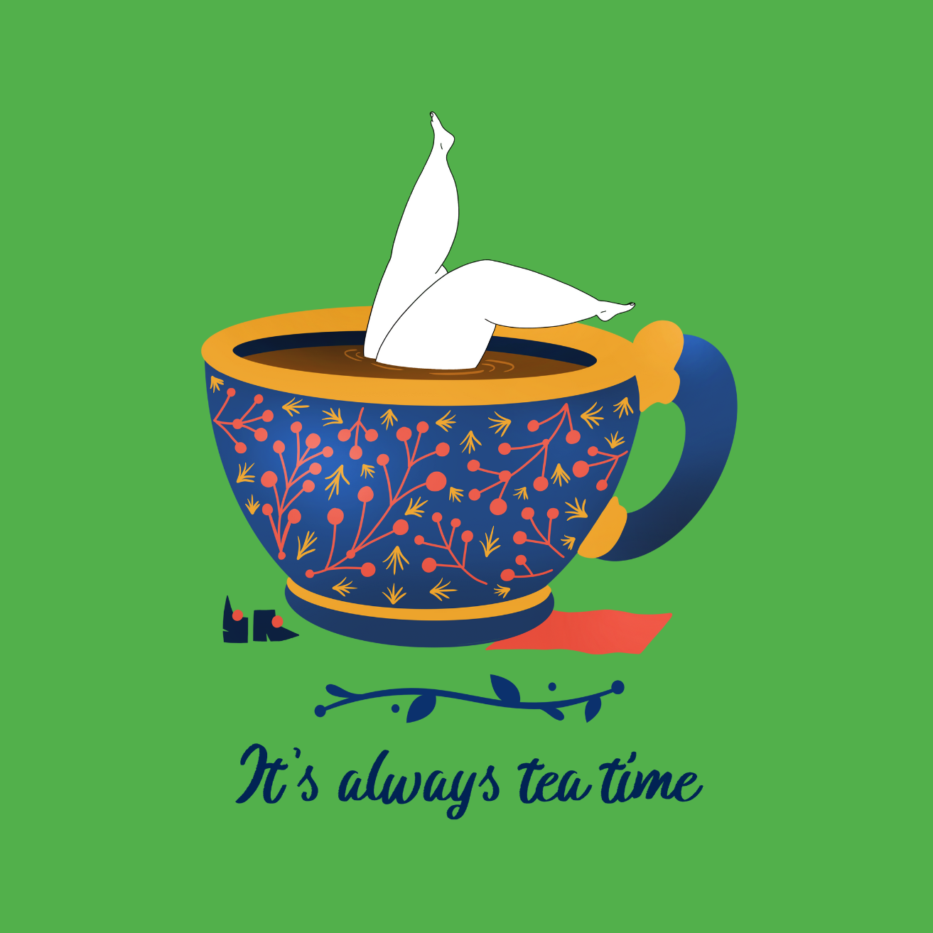 Tea Time Acrylic Coaster