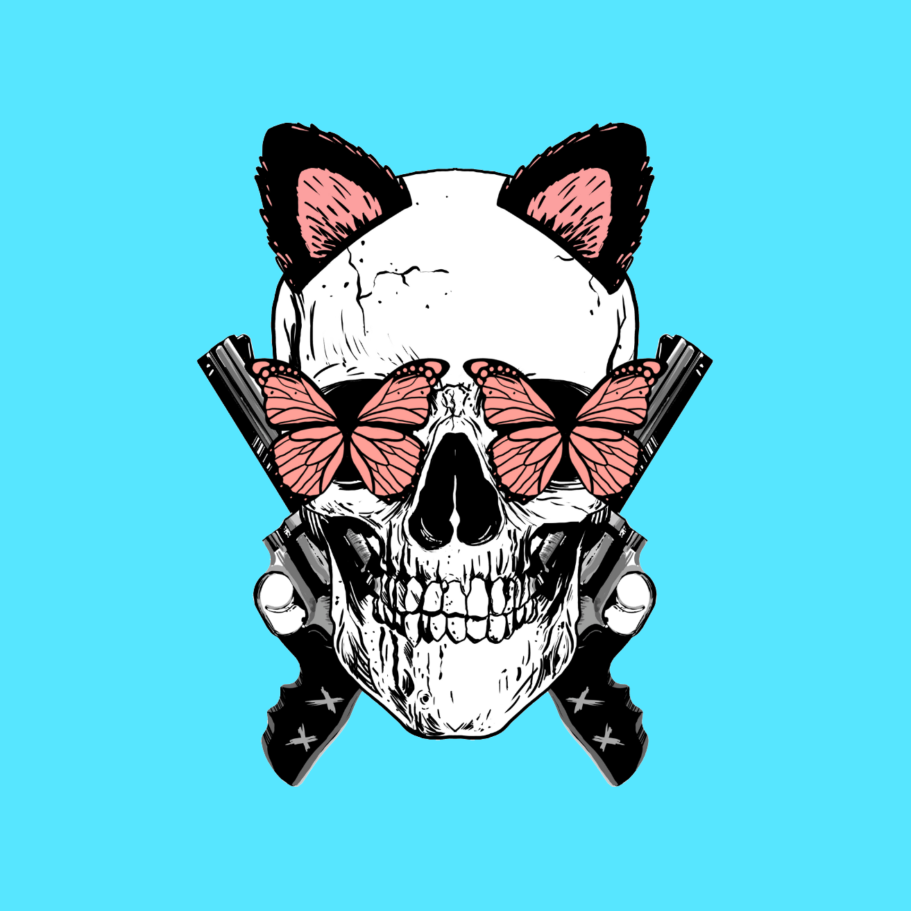 Skull Butterfly Acrylic Coaster