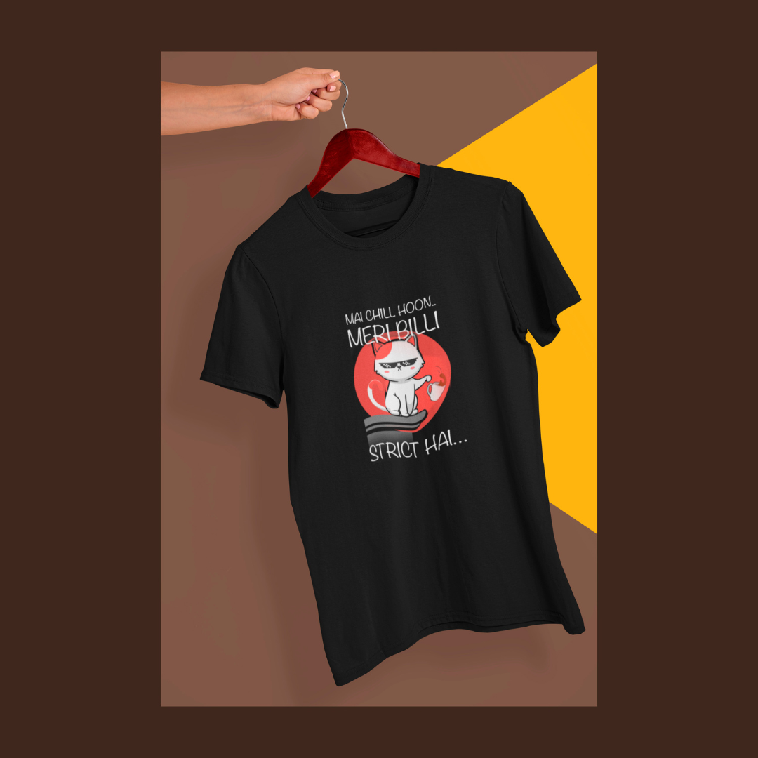 Meri Billi Strict Hai Unisex 100% Supima Cotton T-Shirt