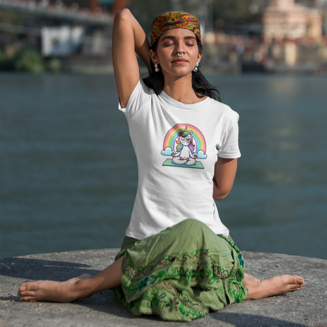 Unicorn Yoga Woman's 100% Supima Cotton T-Shirt