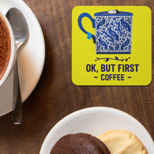 First Coffee Acrylic Coaster