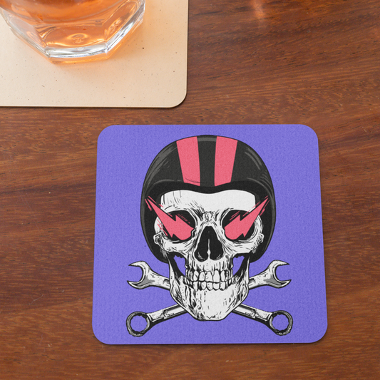 Skull Bike Acrylic Coaster