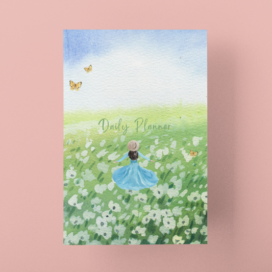Girl In Meadow Daily Planner
