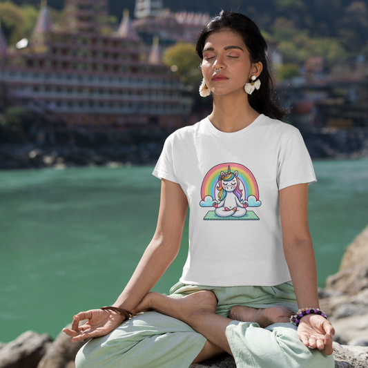 Unicorn Yoga Woman's 100% Supima Cotton T-Shirt